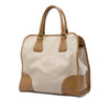 Prada Saffiano Trimmed Canvas Canapa Satchel Secondhand