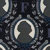 Gianfranco Ferré Blue Cameo Printed Silk Tie - '90s Second hand