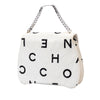 Chanel CC Quilted Printed Canvas Coco Logo Chain Flap Secondhand