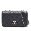 Chanel Quilted Lambskin Whipstitch Single Flap Secondhand