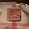 Burberry Leather Trimmed Canvas Drawstring Bucket Bag Secondhand