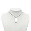 Louis Vuitton Brass Collier Plaque Damier Pendant Necklace Secondhand