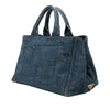 Prada Large Denim Canapa Logo Tote Secondhand