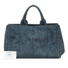 Prada Large Denim Canapa Logo Tote Secondhand