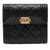 Chanel Quilted Lambskin Boy Flap Compact Wallet Secondhand