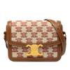 Celine Teen Embroidered Canvas and Calfskin Triomphe Crossbody Secondhand