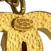 Chanel Gold Plated Rhinestone CC and Camellia Hat Pendant Necklace Secondhand