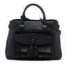 Burberry Medium Grained Calfskin Brogue and Fringe Banner Satchel Secondhand