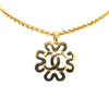 Chanel Gold Plated CC Flower Pendant Necklace Secondhand