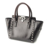 Valentino Small Crinkled Calfskin Rockstud Double Handle Tote Secondhand