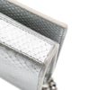 Saint Laurent Metallic Python Embossed Leather Monogram Kate Wallet on Chain Secondhand