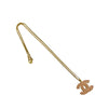 Chanel CC Gold Plated Rhinestone Pendant Necklace Secondhand