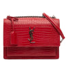 Saint Laurent Medium Croc Embossed Leather Monogram Sunset Crossbody Secondhand