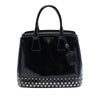 Prada Spazzolato Leather Studded Crystal Tote Secondhand