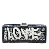 Balenciaga Croc Embossed Calfskin Graffiti Hourglass Top Handle Bag XS Secondhand