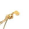 Dior Gold Plated and Strass Oval Pendant Necklace Secondhand
