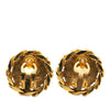 Secondhand Chanel Gold Plated Rhinestone CC Clip On Earrings