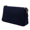 Fendi Large Zucca Embossed Technical Fabric Chain Midi Baguette Secondhand