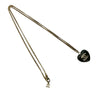 Chanel Gold Plated Resin Crystal CC Pendant Necklace Secondhand