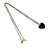 Chanel Gold Plated Resin Crystal CC Pendant Necklace Secondhand