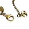 Chanel Gold Plated Resin Crystal CC Pendant Necklace Secondhand