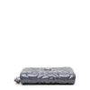 Chanel CC Grained Calfskin Camellia Embossed Zip Coin Purse Secondhand