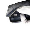 Chanel CC Grained Calfskin Camellia Embossed Zip Coin Purse Secondhand