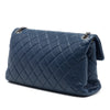 Chanel Large Quilted Shiny Sheepskin Burgundy Rocks Flap Secondhand
