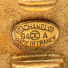 Chanel Gold Plated Round Button Clip On Earrings Secondhand