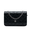 Chanel CC Quilted Crinkled Patent Wallet On Chain Secondhand