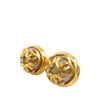 Chanel CC Gold Plated Faux Pearl Clip On Earrings Secondhand