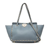 Valentino Small Leather Rockstud Trapeze Satchel Secondhand