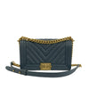 Chanel Old Medium Chevron Calfskin Boy Flap Secondhand
