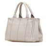 Prada Small Denim Canapa Logo Satchel Secondhand