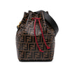 Fendi FF 1974 Embossed Leather Mon Tresor Bucket Bag Secondhand