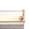 Chanel Chocolate Bar Metallic Lambskin Frame Clutch with Chain Secondhand