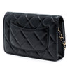 Chanel CC Quilted Lambskin Diamond Lock Wallet on Chain Secondhand