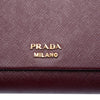 Prada Saffiano and City Calf Bibliotheque Clutch with Chain Secondhand