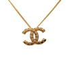 Chanel CC Gold Plated Studded Pendant Necklace Secondhand