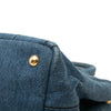 Prada Small Denim Canapa Logo Satchel Secondhand