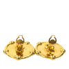 Chanel CC Gold Plated Round Clip On Earrings Secondhand
