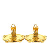 Chanel CC Gold Plated Round Clip On Earrings Secondhand
