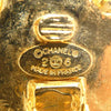 Chanel CC Gold Plated Round Clip On Earrings Secondhand