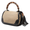 Gucci Medium Diamante Canvas New Bamboo Satchel Secondhand