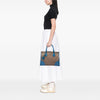 Prada Saffiano Trimmed Canvas Canapa Logo Double Zip Satchel Secondhand
