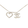Chanel CC Brass Heart Pendant Necklace Secondhand