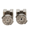 Hermès Palladium Plated Enamel Cage dH Cube Push Back Earrings Secondhand