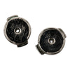 Hermès Palladium Plated Enamel Cage dH Cube Push Back Earrings Secondhand