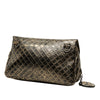 Bottega Veneta Metallic Calfskin Intrecciomirage Chain Flap Crossbody Secondhand