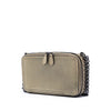 Bottega Veneta Intrecciato Trimmed Metallic Leather Double Zip Shoulder Bag Secondhand